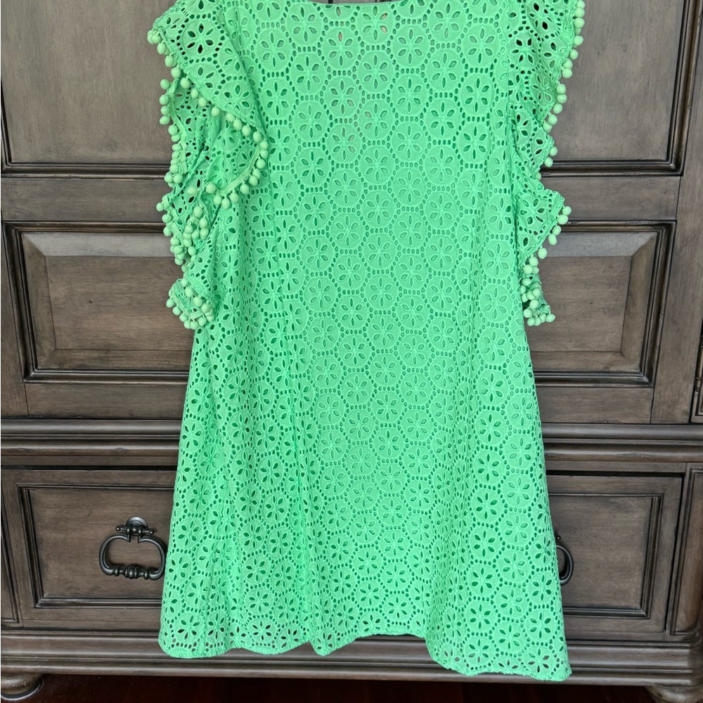 Lilly pulitzer astara dress patina green sand dollar eyelet sz xl - Picture 3 of 3
